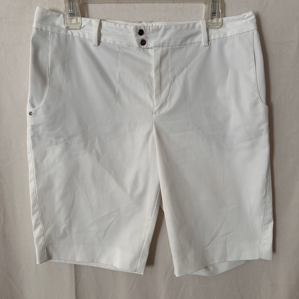 Ralph Lauren RLX Women's White Golf Shorts Size 8 Active Performance Stretch